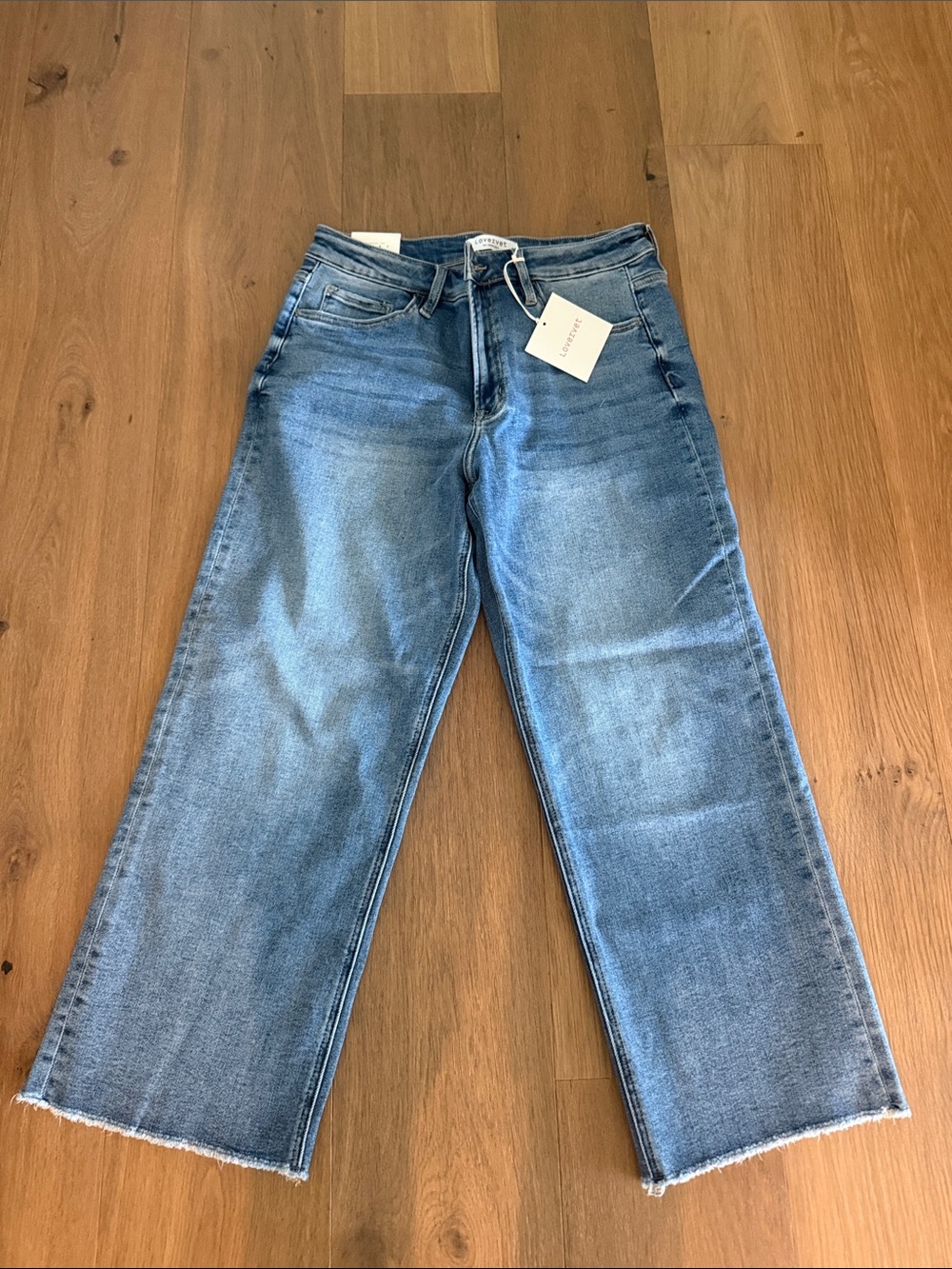High-Rise Wide Leg Jeans in Light Blue Wash, 31/13- NWT